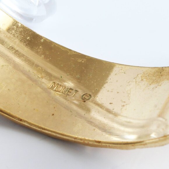 Monet Bangle Bracelets Lot of 2 Vintage Retro 80s - Picture 12 of 12